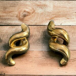 Gold Earrings Pierced Steampunk Paco
Designs New Old Stock 1980's